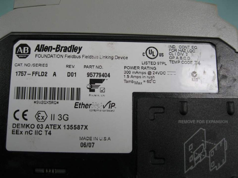 Ab Negotiateprice Br/Plc Module 1757-FFLD2 100% Original/used