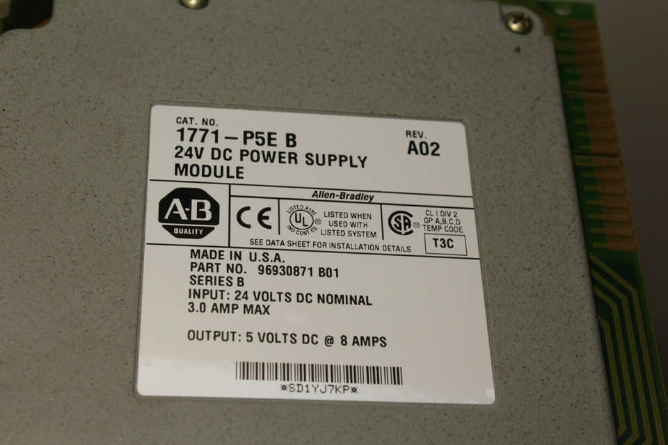 Ab Needinquiry AbPlc Power Supply Module 1771-P5E New