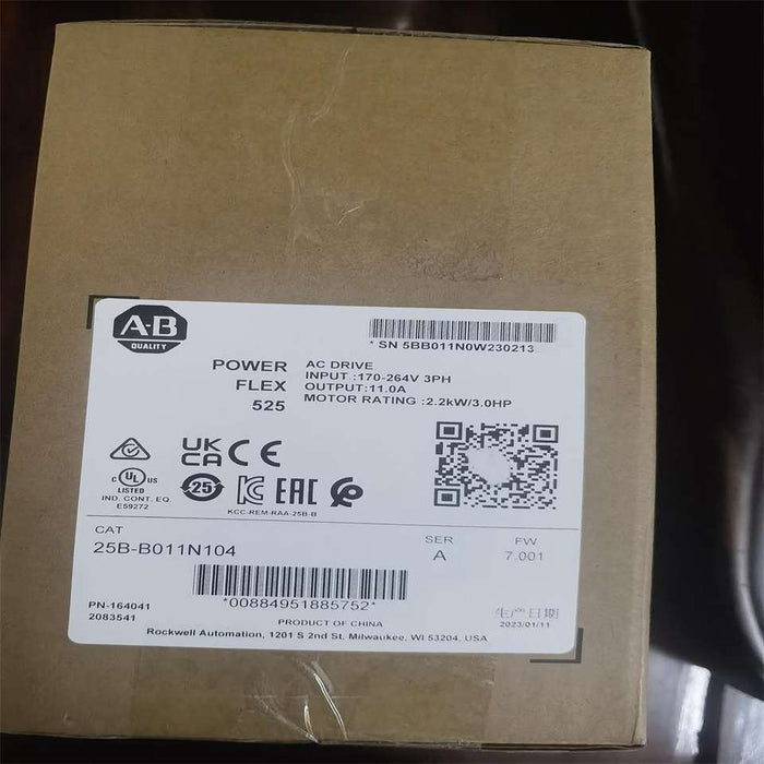 25Bd017N104 Bdn PowerflexAc Drive Kw/Hp ARockwell Automation 25BD017N104 New