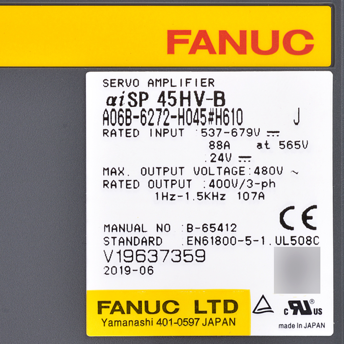 FANUC a06b-6272-h045 AC Servo Drive 