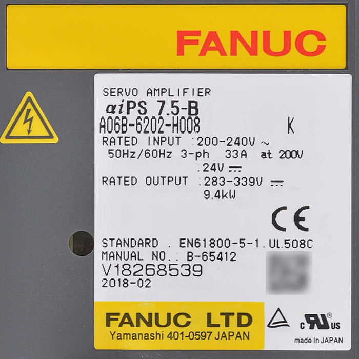 Fanuc amplifier A06B-6202-H008