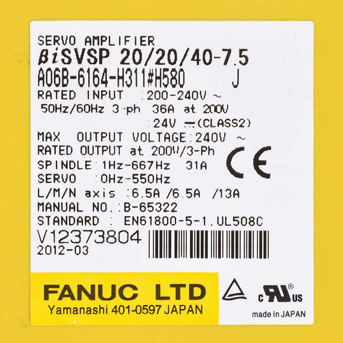 FANUC a06b-6164-h311 AC Servo Drive 