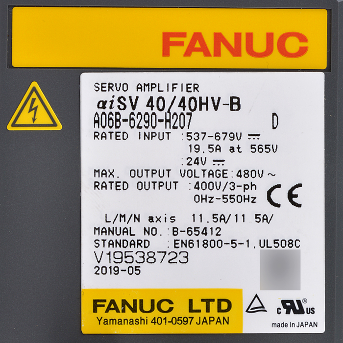 FANUC a06b-6290-h207 AC Servo Drive 