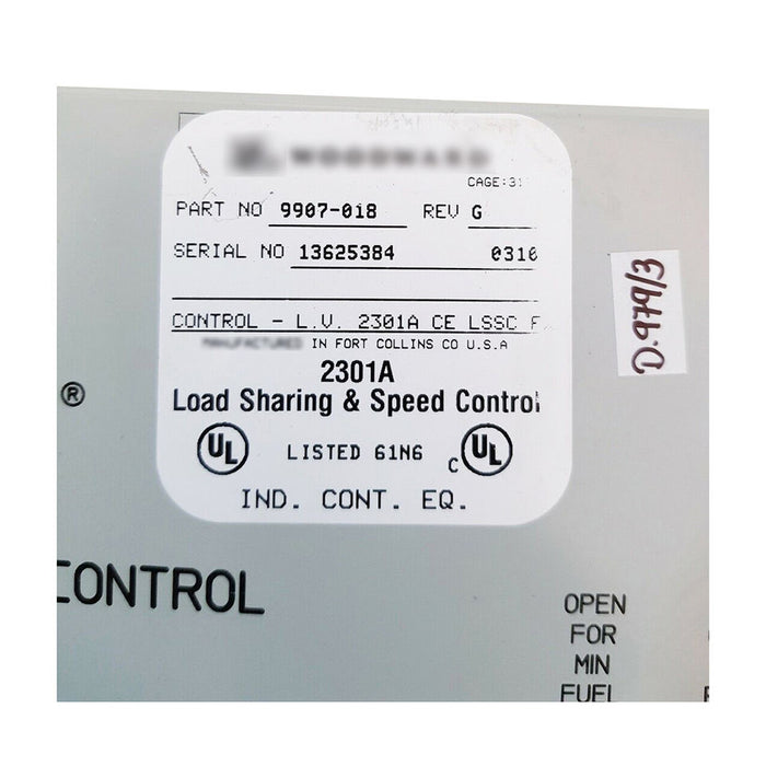 Other Low Voltage A Load SharingSpeed Control 9907-018 New