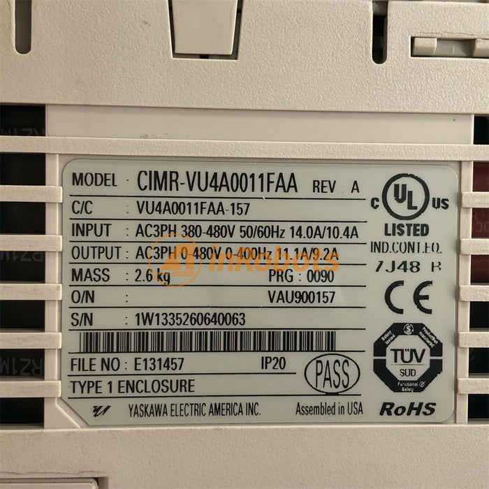 Yaskawa Variable Drive CIMR-VU4A0011FAA Used