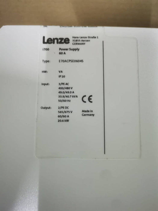 Lenze NeedinquiryIServo Drive Power Supply E70ACPSE0604S Used