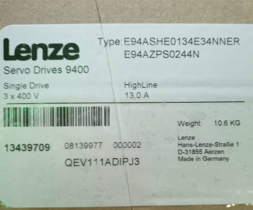 Lenze NeedinquiryServo Drive Backplane E94AZPS0244N Uesd