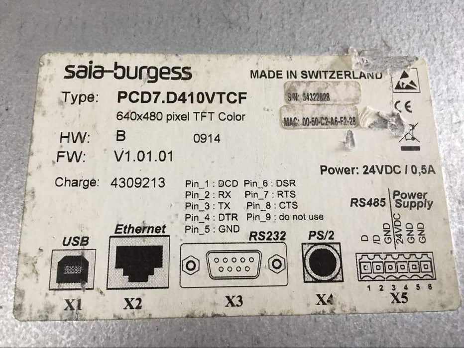 Saia-Burgess Negotiateprice Br/Touch Screen PCD7.D410VTCF 100% Original/used