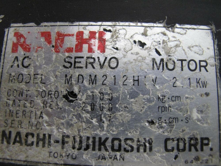 NACHI MDM212HIV Servo Motor Used