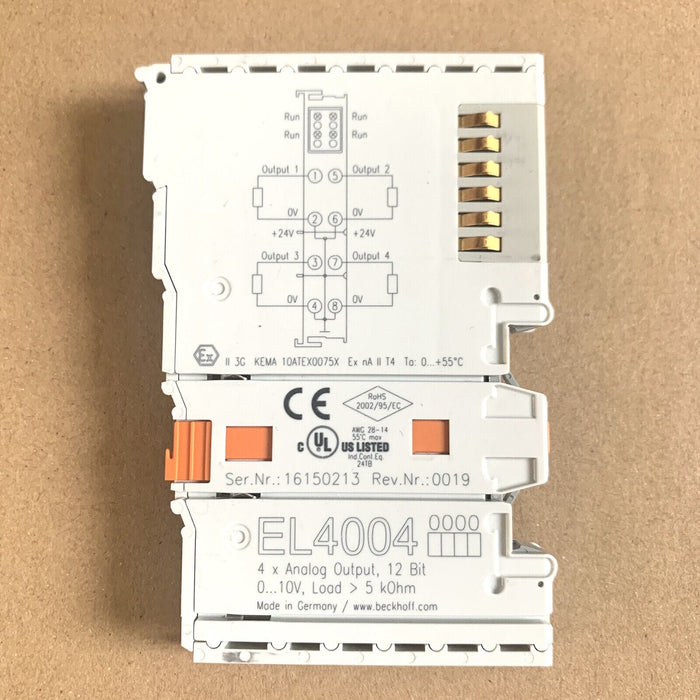 BECKHOFF EL4004 Terminal 4-Channel Analog Output Used