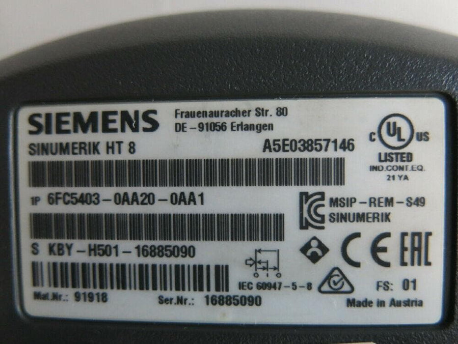 SIEMENS 6FC5403-0AA20-0AA1 Teach Pendant