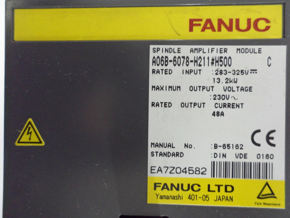 FANUC A06B-6078-H211-H500-FANUC Servo Drive-A06B6078H211H500 Spindle-Amplifier Spindle Drive